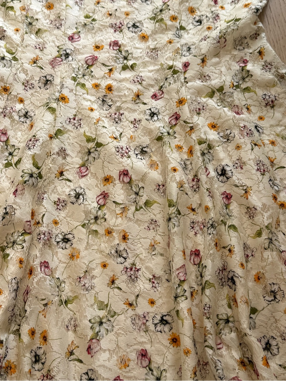 BNWOT Floral Lace Fit & Flare Romantic Garden Party Cottagecore Wedding Guest - Picture 4 of 8